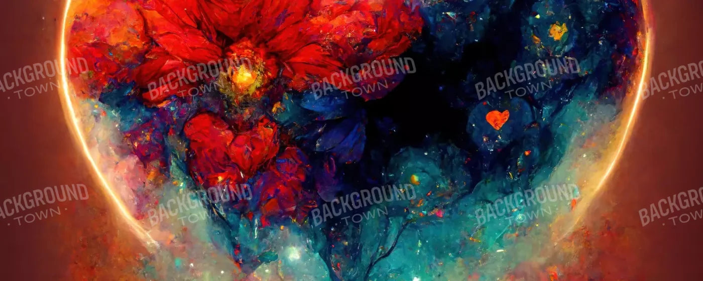 Heart On Fire Iii 20’X8’ Ultracloth (240 X 96 Inch) Backdrop