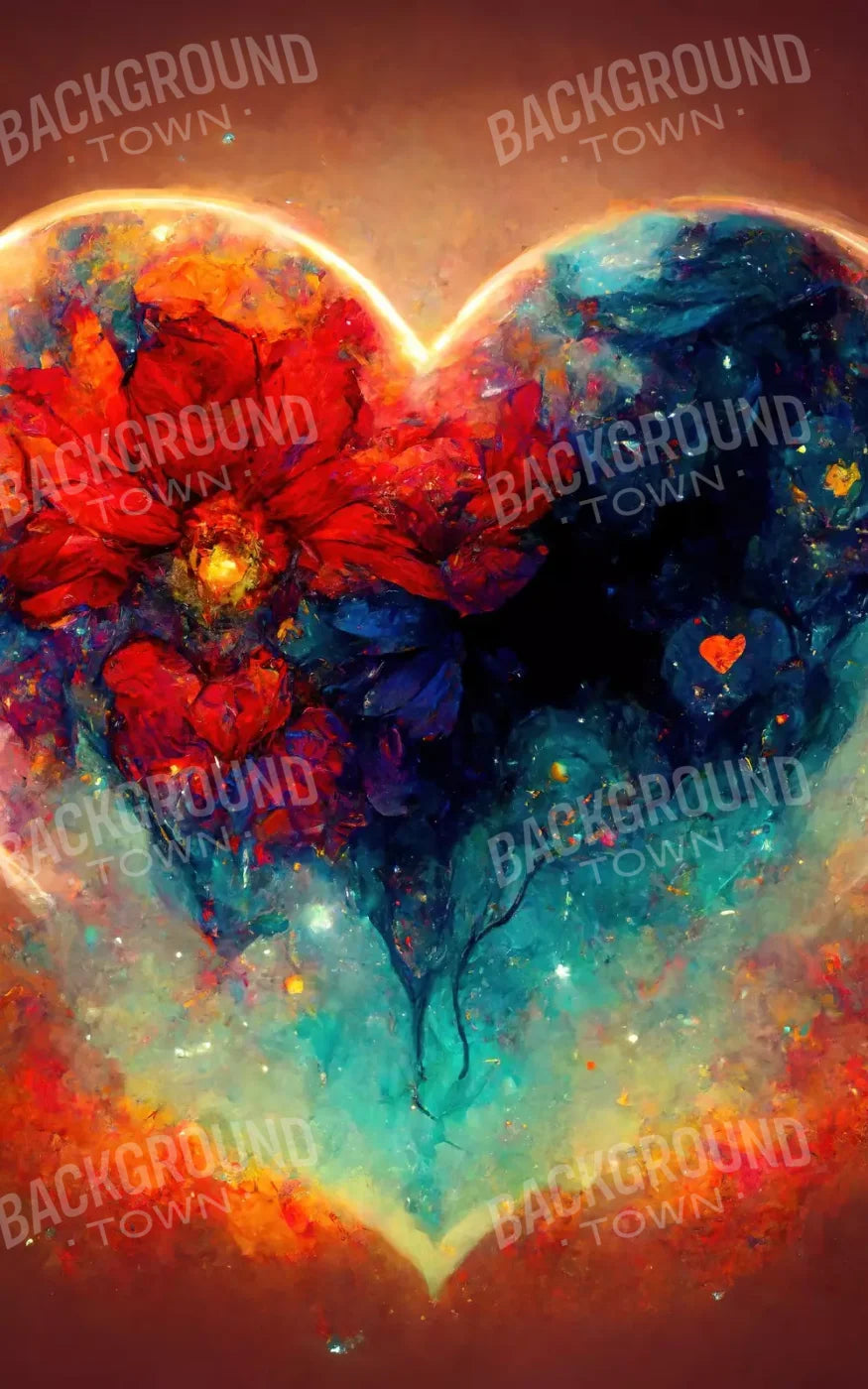 Heart On Fire Iii 5’X8’ Ultracloth (60 X 96 Inch) Backdrop