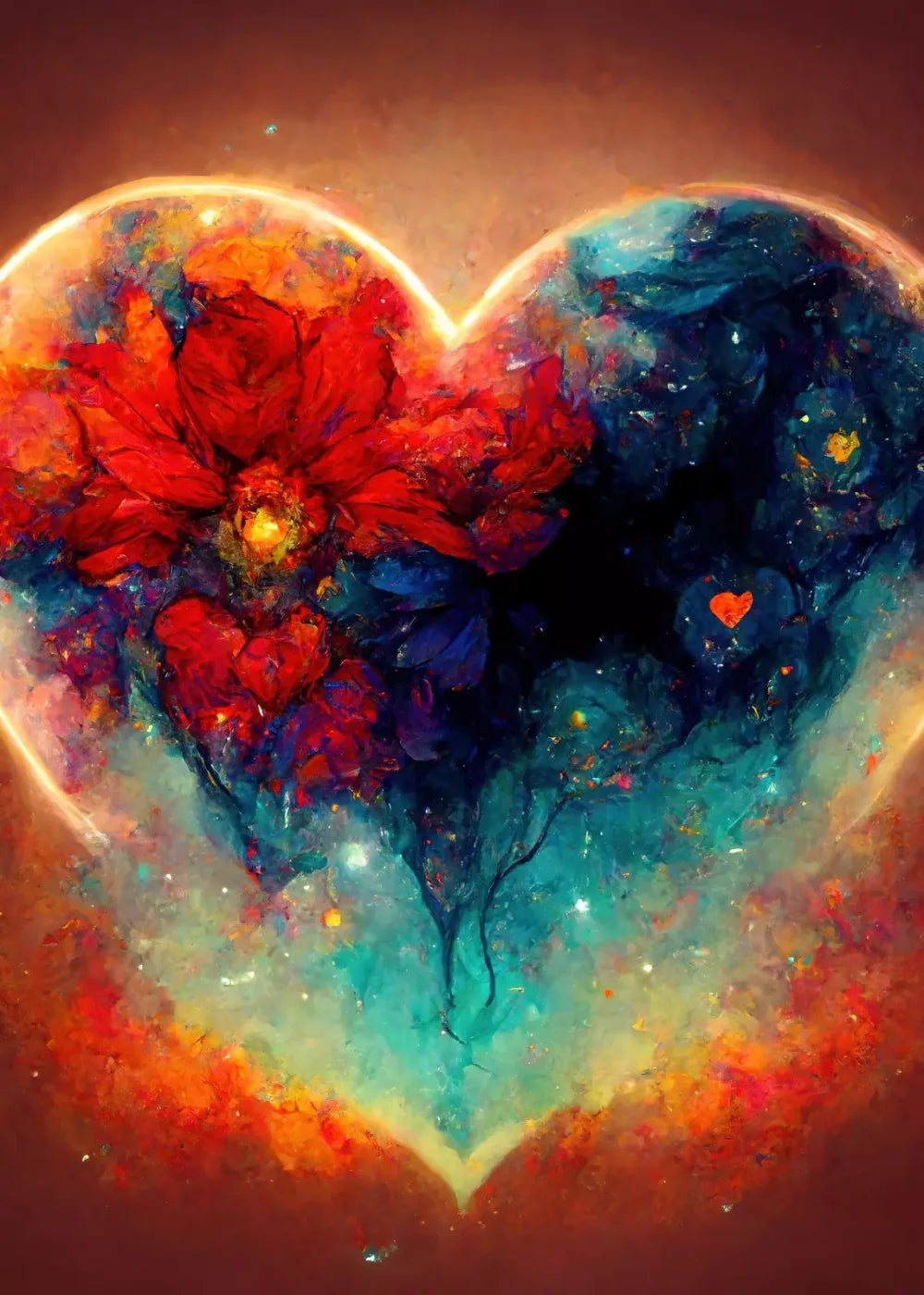 Heart On Fire Iii 5’X7’ Ultracloth (60 X 84 Inch) Backdrop
