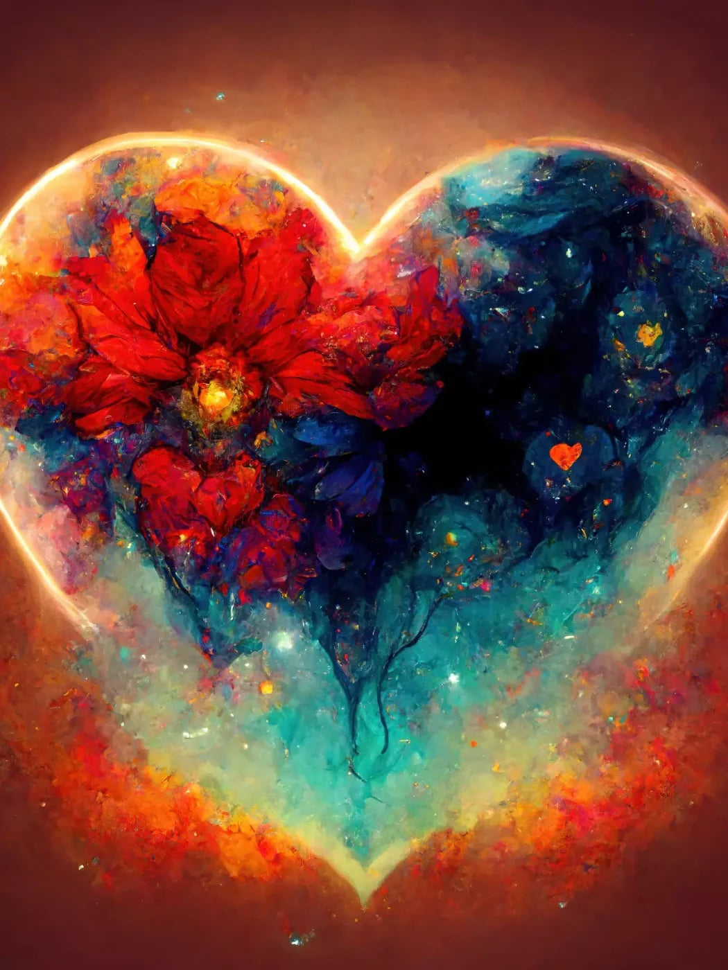 Heart On Fire Iii 6’X8’ Fleece (72 X 96 Inch) Backdrop