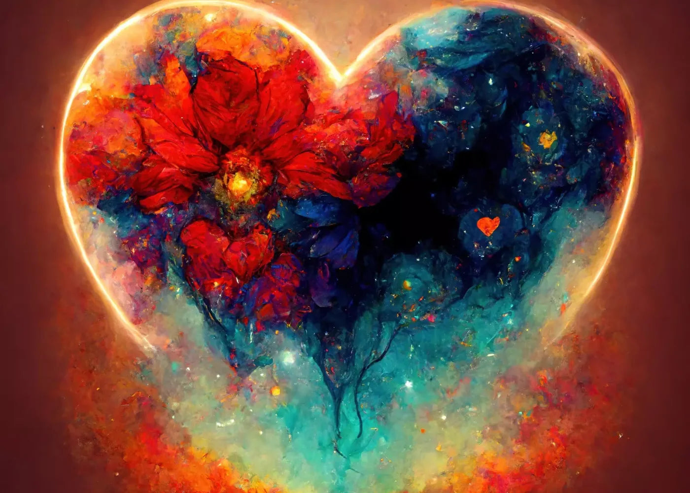 Heart On Fire Iii 7’X5’ Ultracloth (84 X 60 Inch) Backdrop