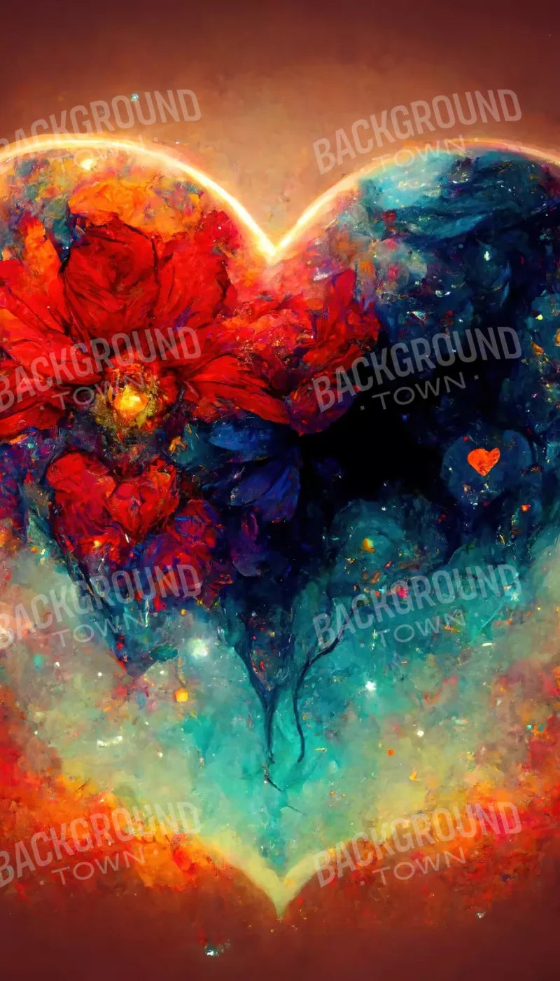 Heart On Fire Iii 8’X14’ Ultracloth (96 X 168 Inch) Backdrop