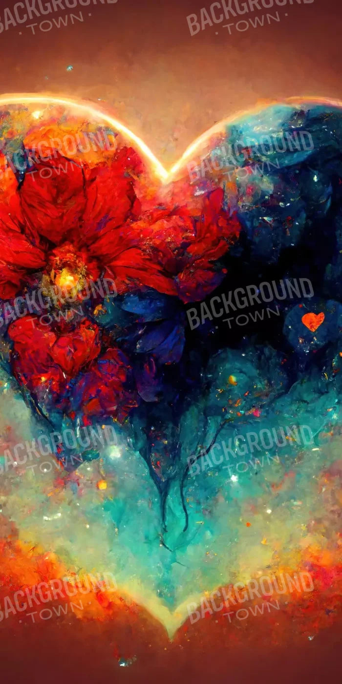 Heart On Fire Iii 8’X16’ Ultracloth (96 X 192 Inch) Backdrop