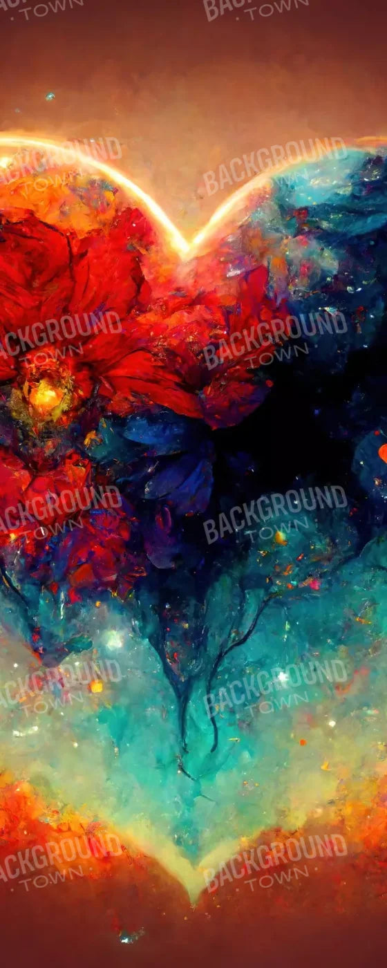 Heart On Fire Iii 8’X20’ Ultracloth (96 X 240 Inch) Backdrop