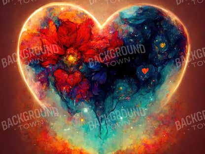 Heart On Fire Iii 8’X6’ Fleece (96 X 72 Inch) Backdrop