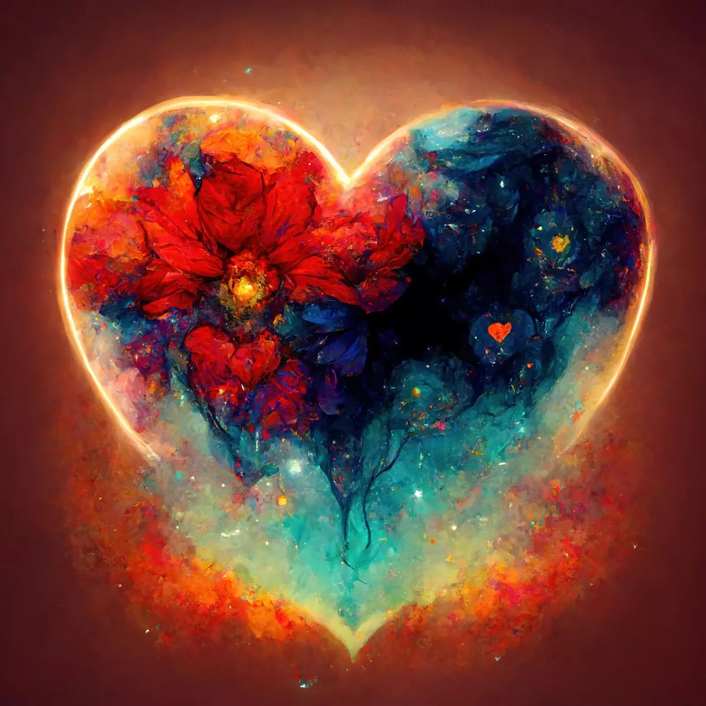 Heart On Fire Iii 8’X8’ Fleece (96 X Inch) Backdrop