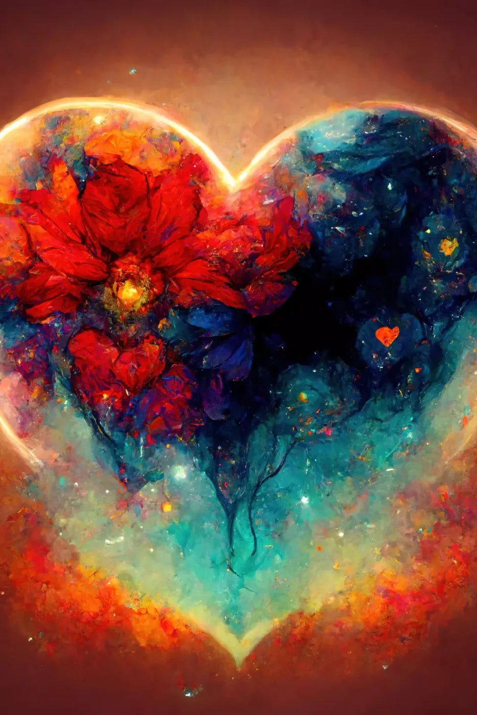 Heart On Fire Iii 8’X12’ Ultracloth (96 X 144 Inch) Backdrop