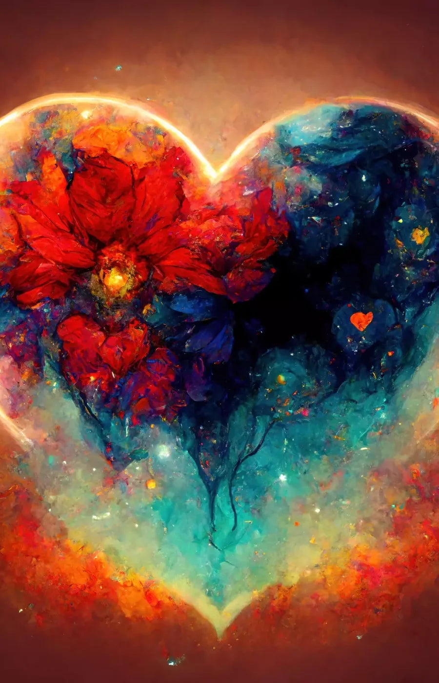 Heart On Fire Iii 9’X14’ Ultracloth (108 X 168 Inch) Backdrop