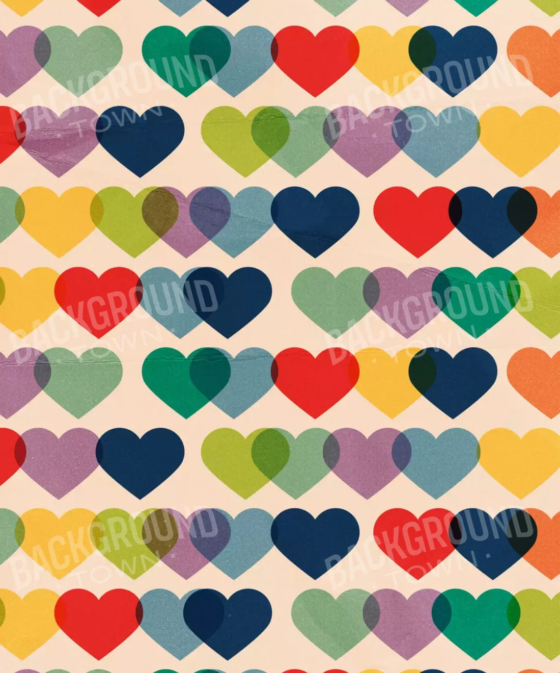 Multi-Color Valentines Day Backdrop for Photography