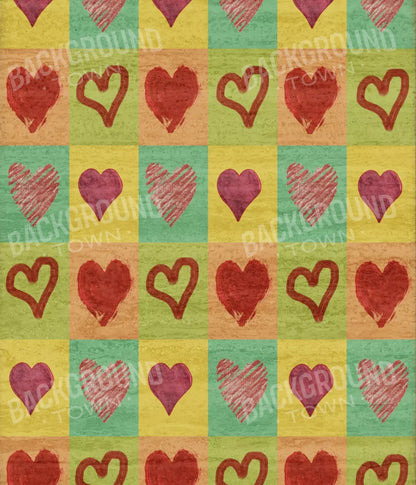 Hearts 10X12 Ultracloth ( 120 X 144 Inch ) Backdrop