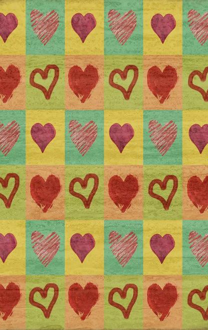 Hearts 10X16 Ultracloth ( 120 X 192 Inch ) Backdrop
