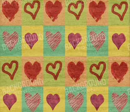 Hearts 12X10 Ultracloth ( 144 X 120 Inch ) Backdrop