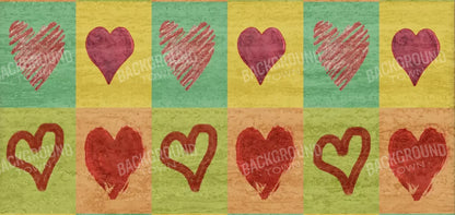 Hearts 16X8 Ultracloth ( 192 X 96 Inch ) Backdrop