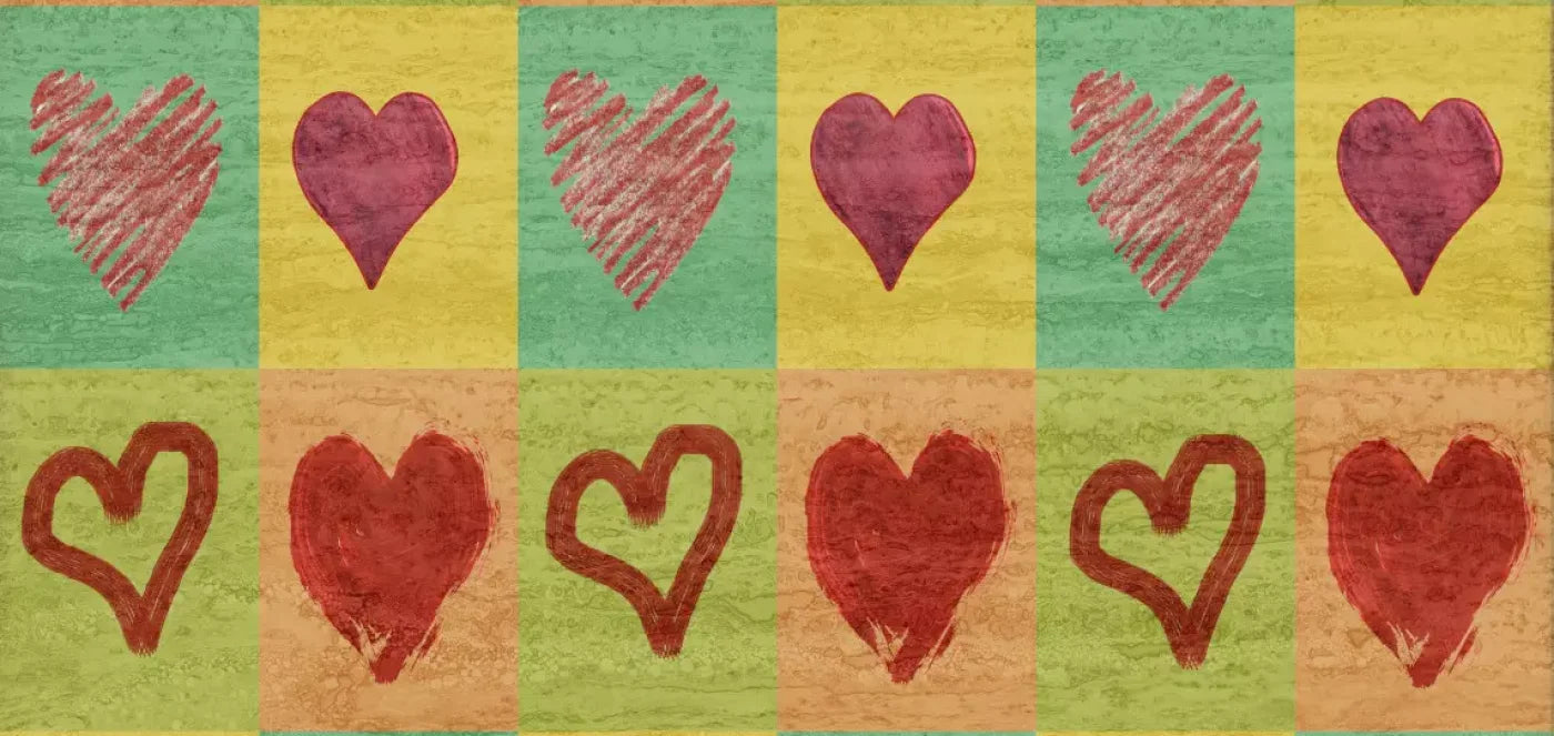 Hearts 16X8 Ultracloth ( 192 X 96 Inch ) Backdrop