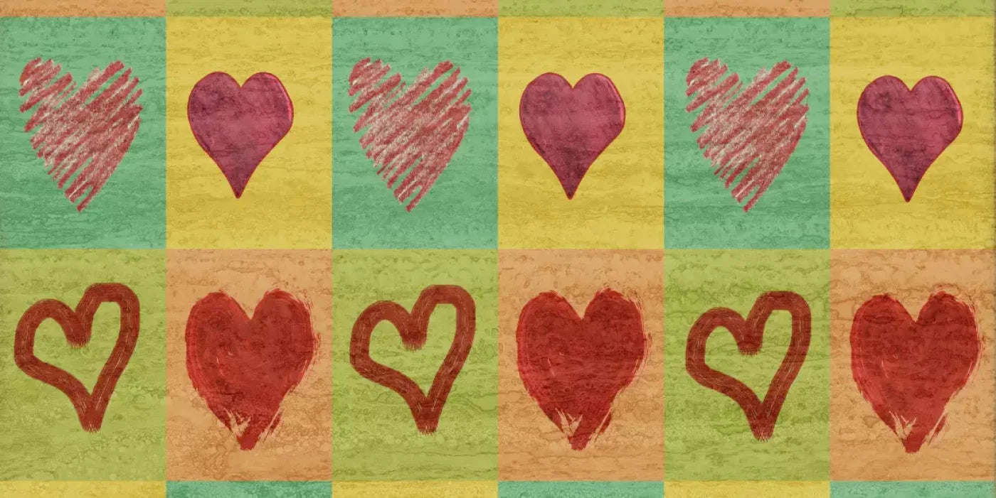 Hearts 20X10 Ultracloth ( 240 X 120 Inch ) Backdrop