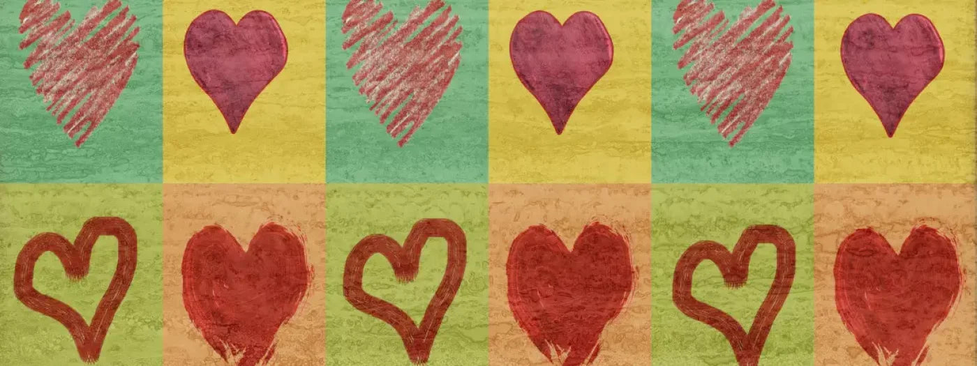 Hearts 20X8 Ultracloth ( 240 X 96 Inch ) Backdrop
