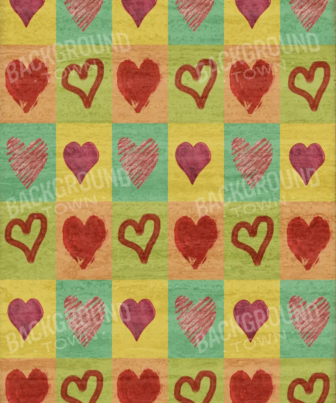 Multi-Color Valentines Day Backdrop for Photography