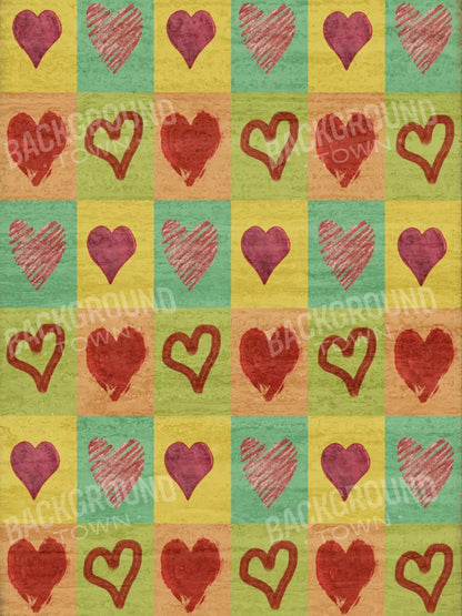 Hearts 5X68 Fleece ( 60 X 80 Inch ) Backdrop