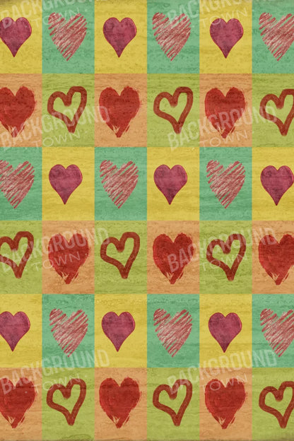 Hearts 5X8 Ultracloth ( 60 X 96 Inch ) Backdrop