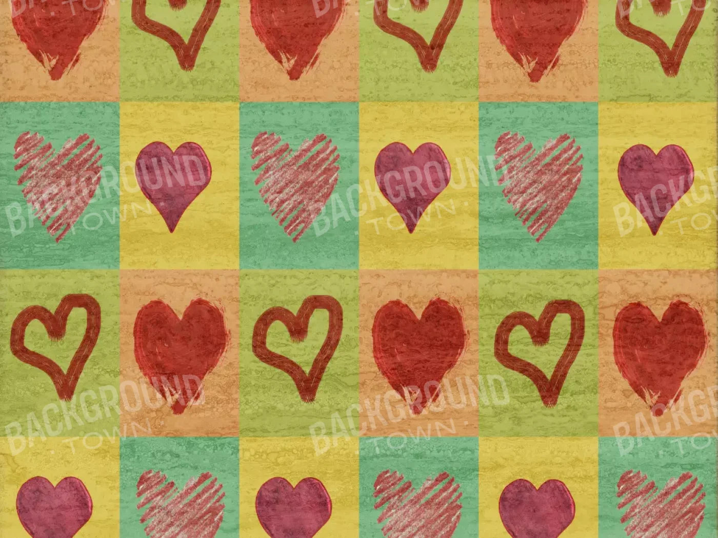 Hearts 68X5 Fleece ( 80 X 60 Inch ) Backdrop