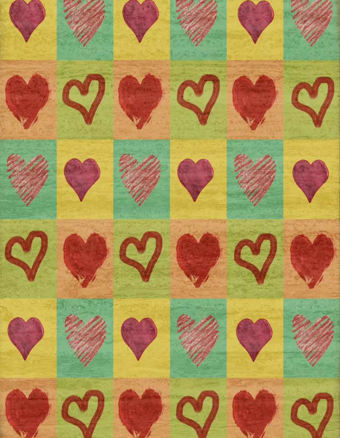Hearts 6X8 Fleece ( 72 X 96 Inch ) Backdrop