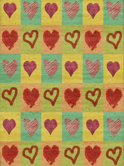 Hearts 8X10 Fleece ( 96 X 120 Inch ) Backdrop
