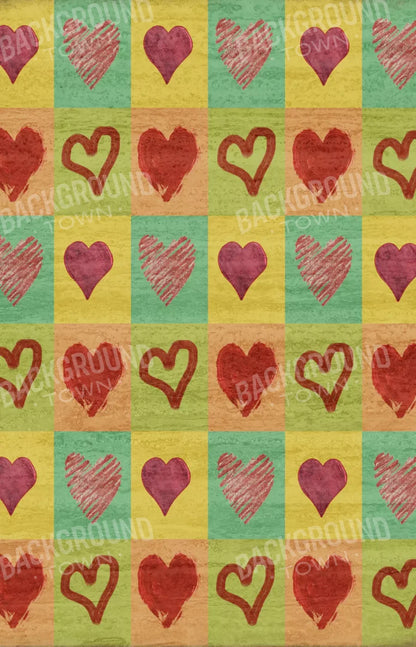 Hearts 8X12 Ultracloth ( 96 X 144 Inch ) Backdrop