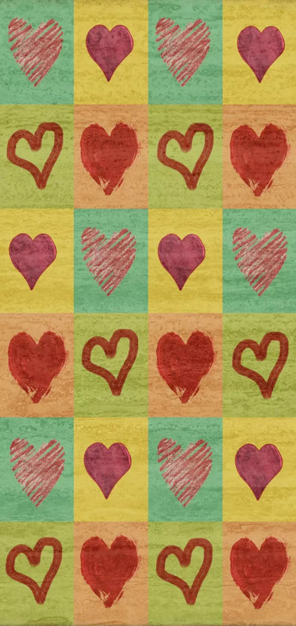 Hearts 8X16 Ultracloth ( 96 X 192 Inch ) Backdrop