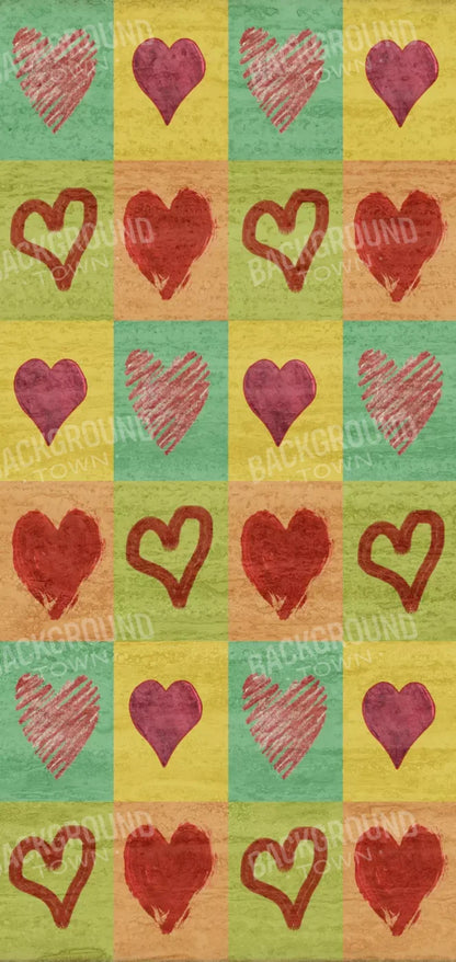 Hearts 8X16 Ultracloth ( 96 X 192 Inch ) Backdrop