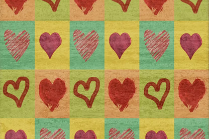 Hearts 8X5 Ultracloth ( 96 X 60 Inch ) Backdrop