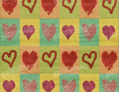 Hearts 8X6 Fleece ( 96 X 72 Inch ) Backdrop