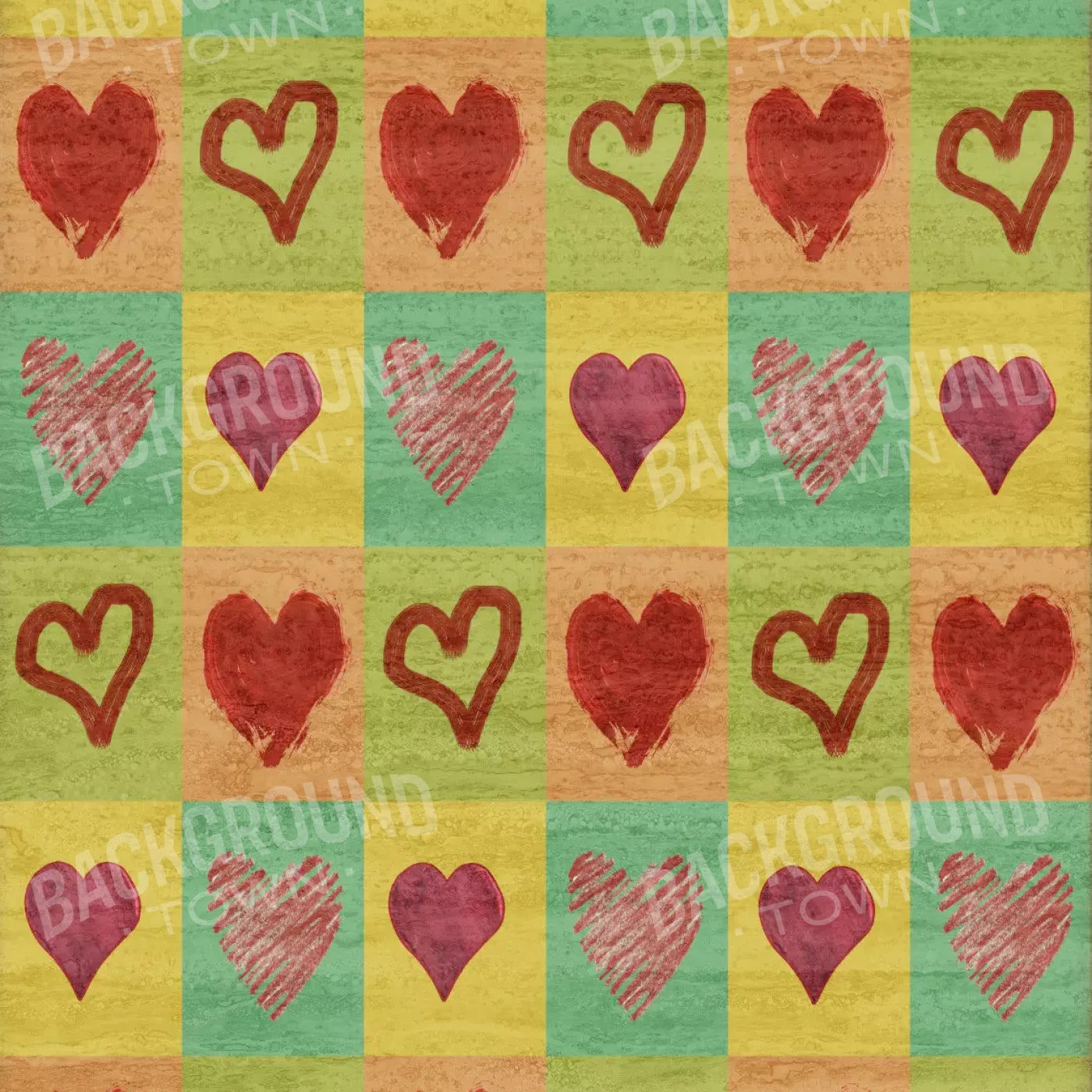 Hearts 8X8 Fleece ( 96 X Inch ) Backdrop
