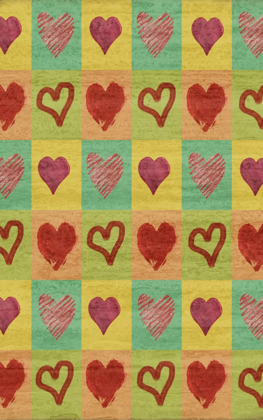 Hearts 9X14 Ultracloth ( 108 X 168 Inch ) Backdrop