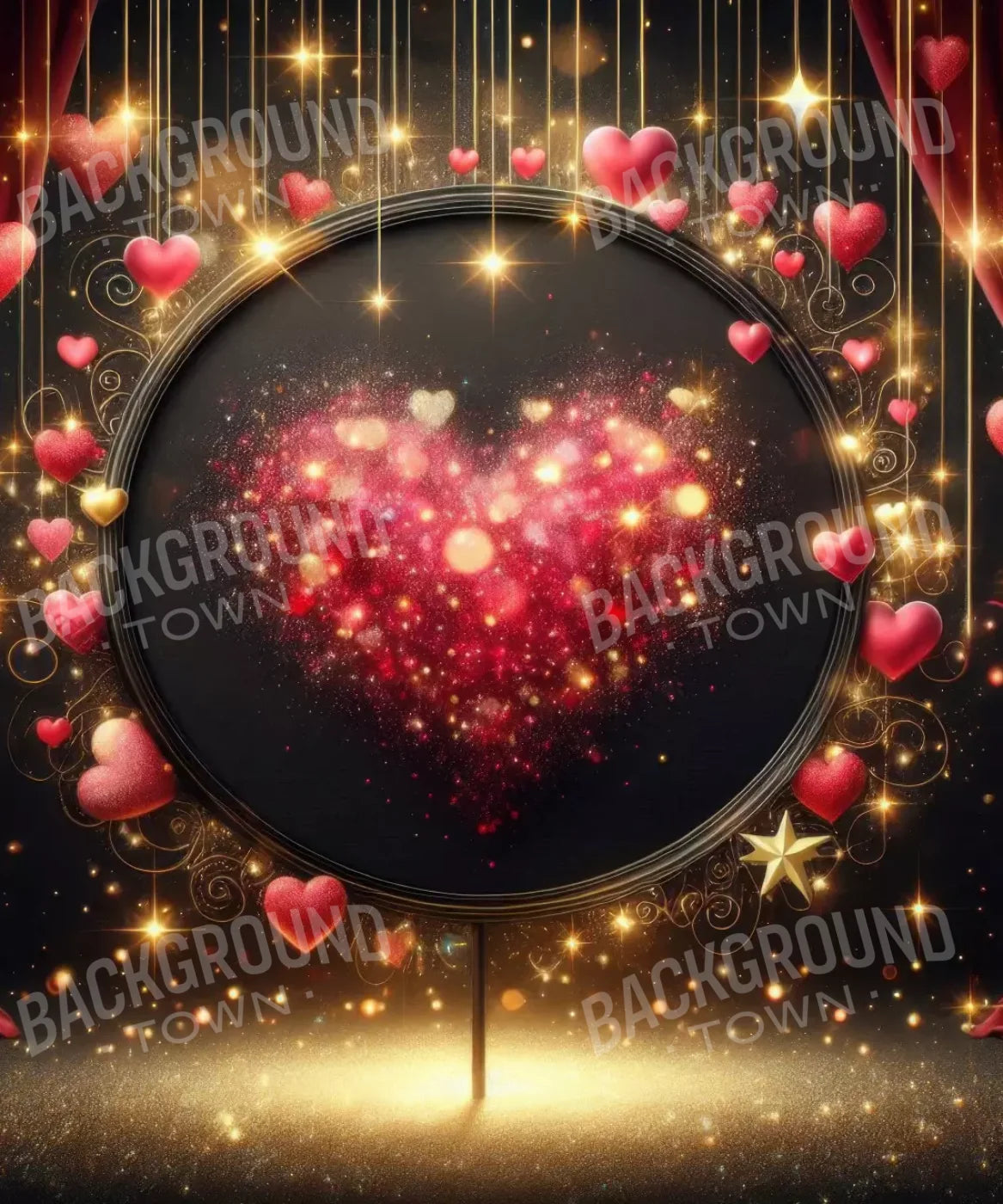 Hearts Everywhere 10’X12’ Ultracloth (120 X 144 Inch) Backdrop