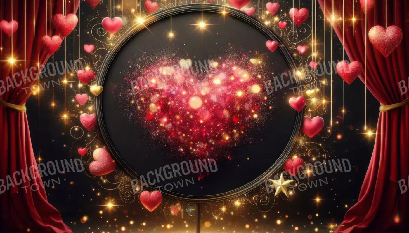 Hearts Everywhere 14’X8’ Ultracloth (168 X 96 Inch) Backdrop