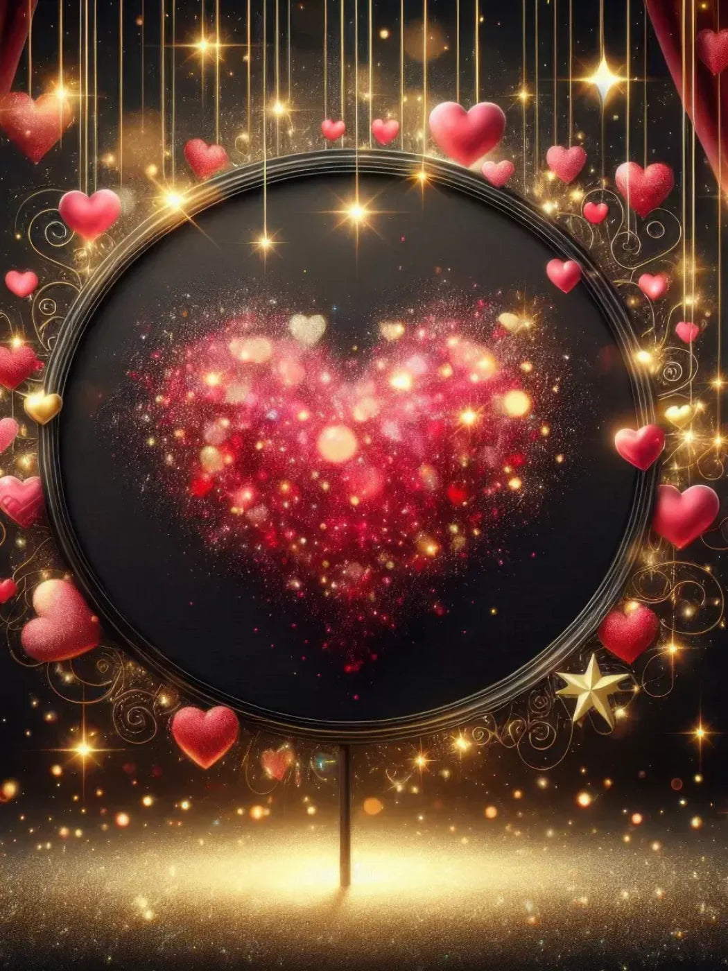 Hearts Everywhere 6’X8’ Fleece (72 X 96 Inch) Backdrop