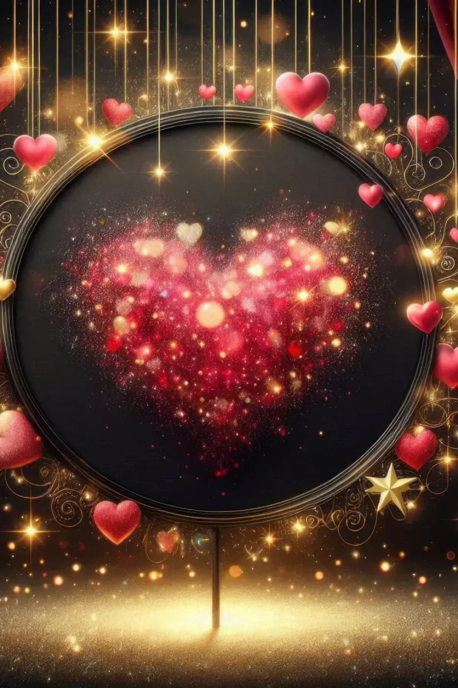 Hearts Everywhere 8’X12’ Ultracloth (96 X 144 Inch) Backdrop