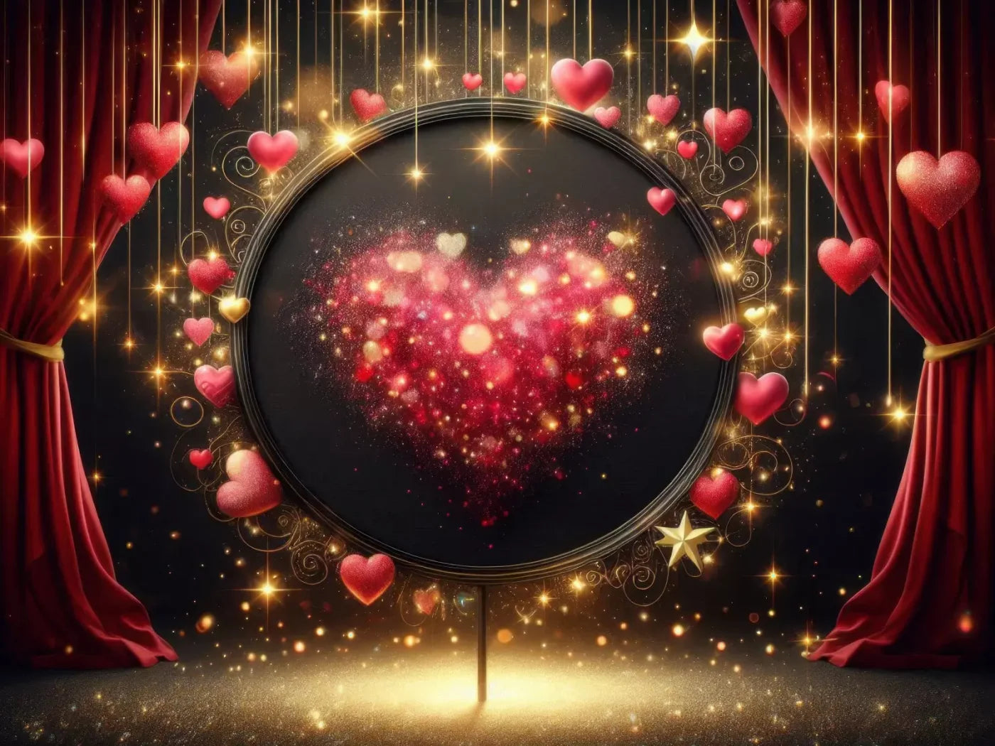 Hearts Everywhere 8’X6’ Fleece (96 X 72 Inch) Backdrop