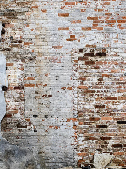 Heavily Painted Brick 8X10 Fleece ( 96 X 120 Inch ) Backdrop