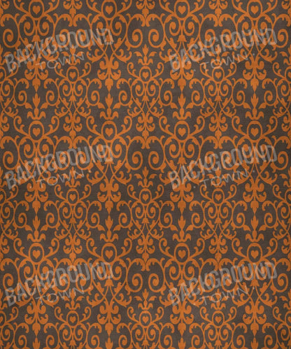 Orange Damask Backdrop for Photography
