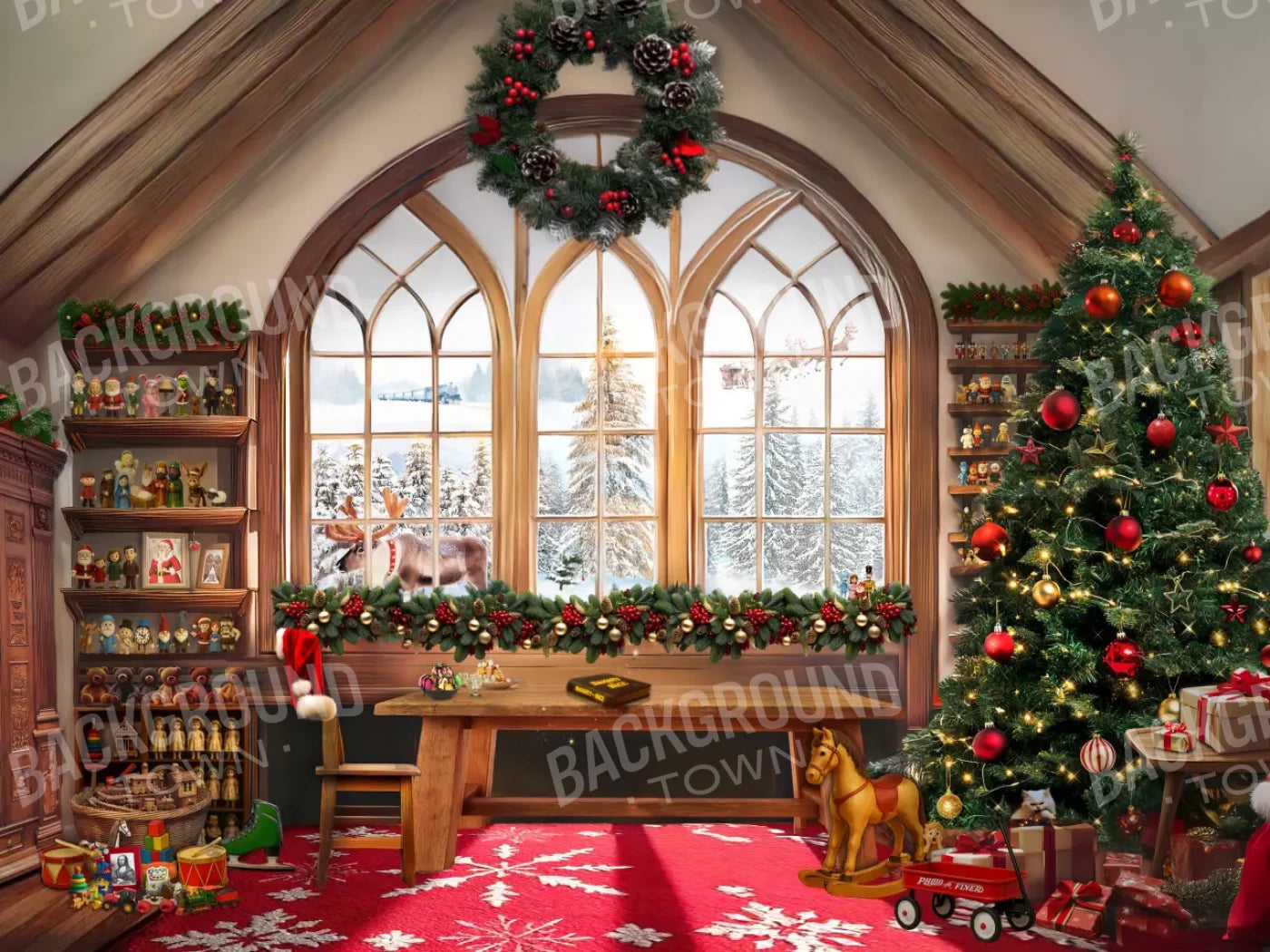Hidden Holiday Classics 8’x6’ Fleece (96 x 72 inch) Backdrop