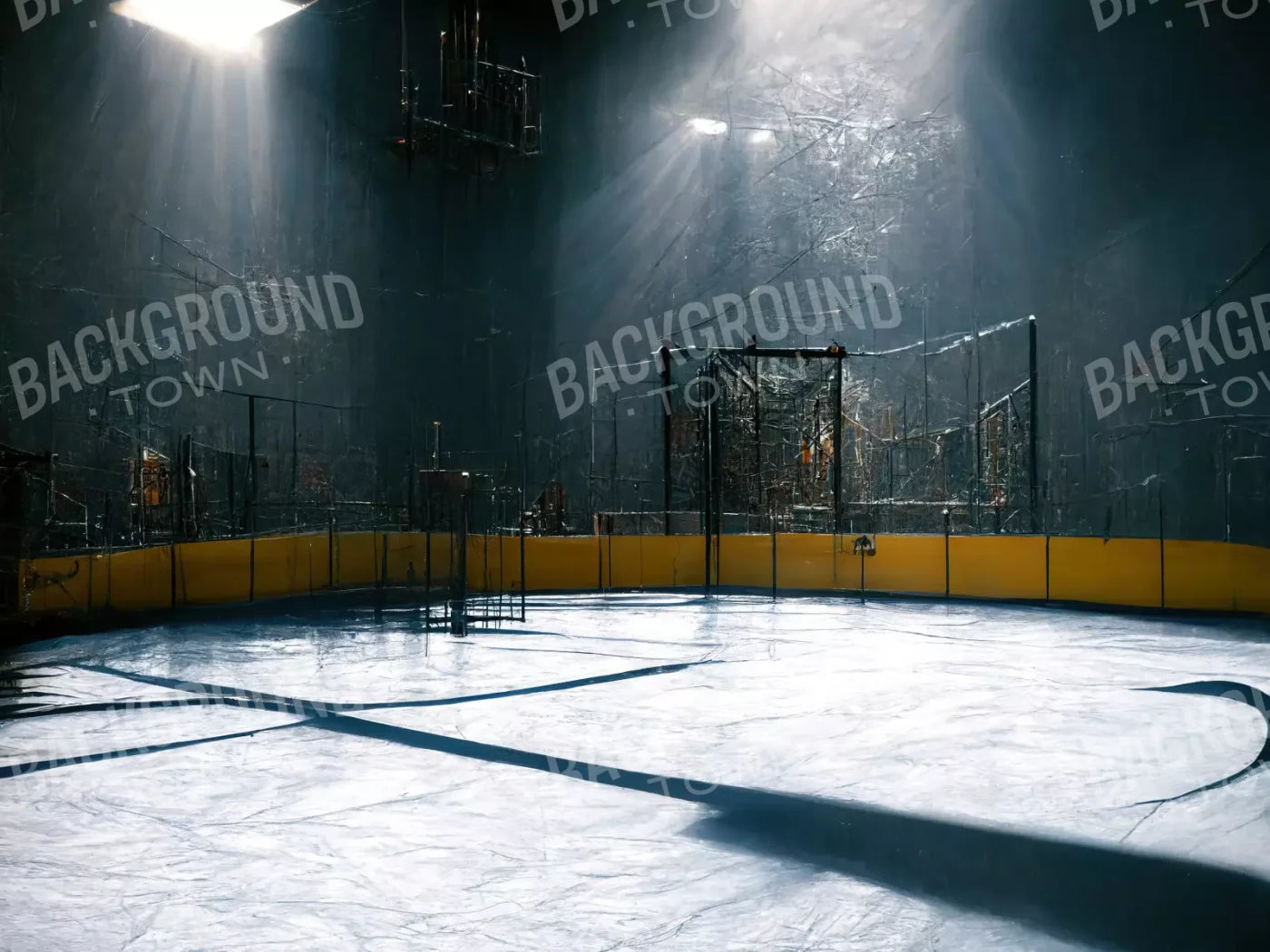 Hockey Goal 10X8 Fleece ( 120 X 96 Inch ) Backdrop