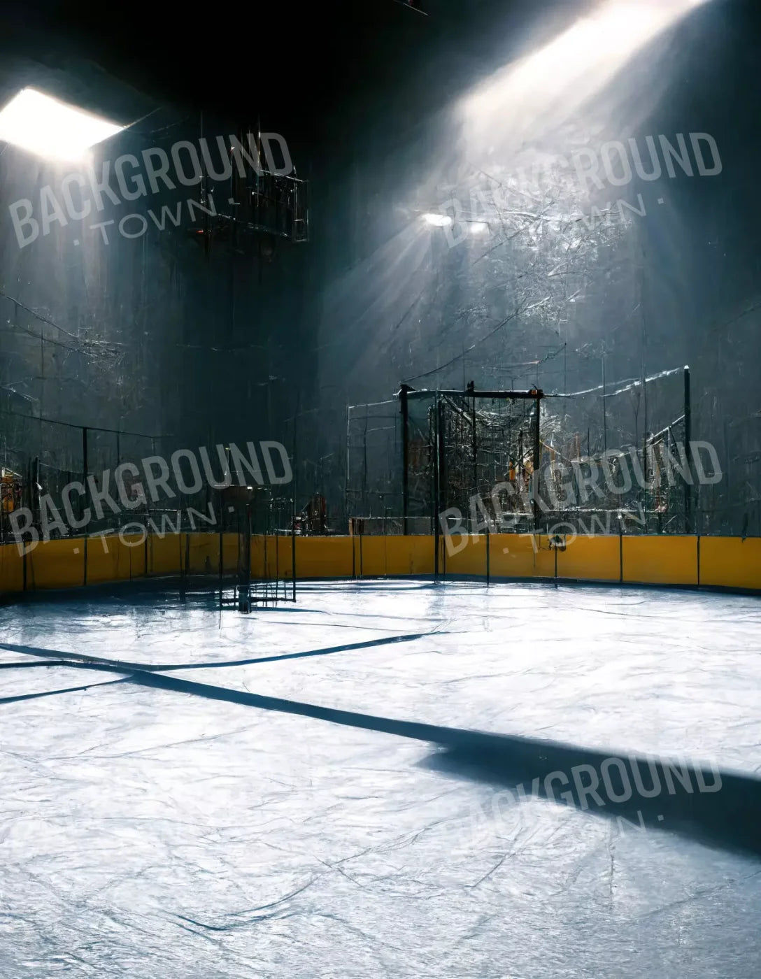 Hockey Goal 6X8 Fleece ( 72 X 96 Inch ) Backdrop