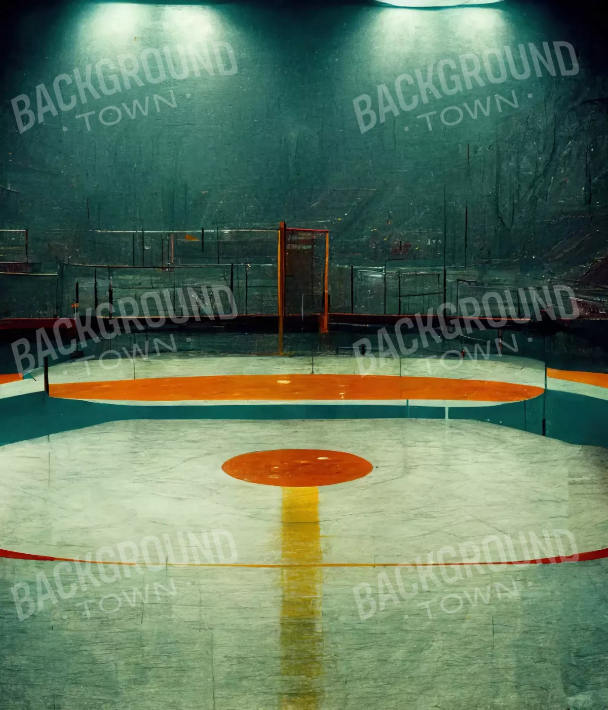 Hockey Rink 10X12 Ultracloth ( 120 X 144 Inch ) Backdrop