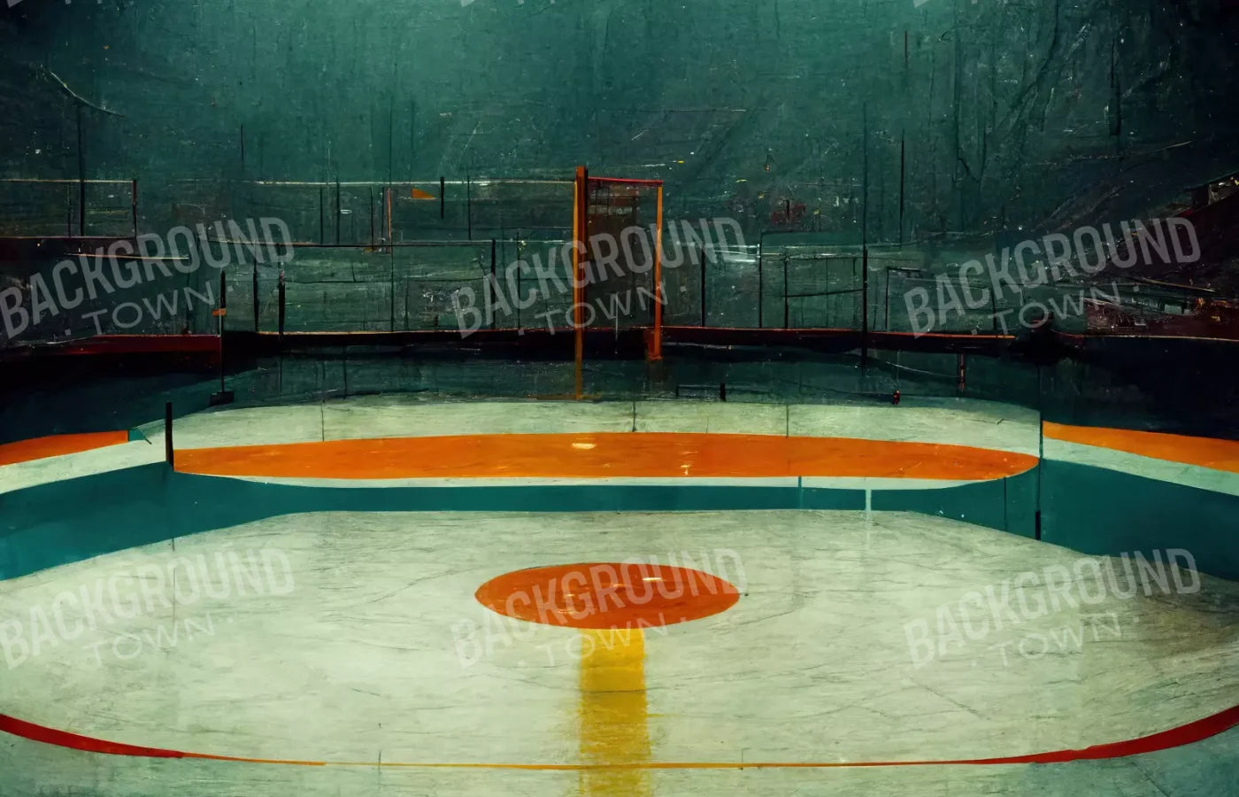 Hockey Rink 12X8 Ultracloth ( 144 X 96 Inch ) Backdrop