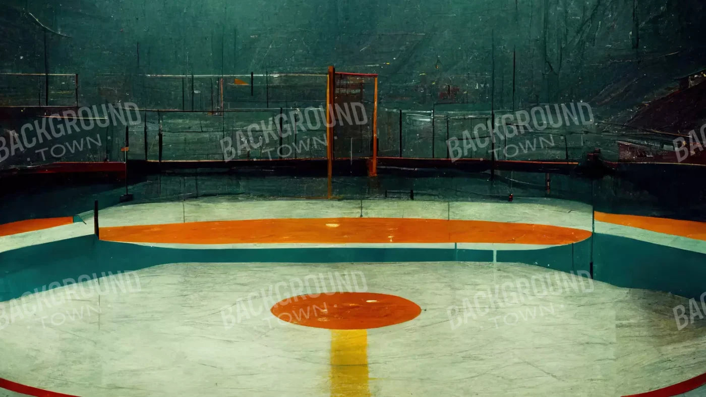 Hockey Rink 14X8 Ultracloth ( 168 X 96 Inch ) Backdrop
