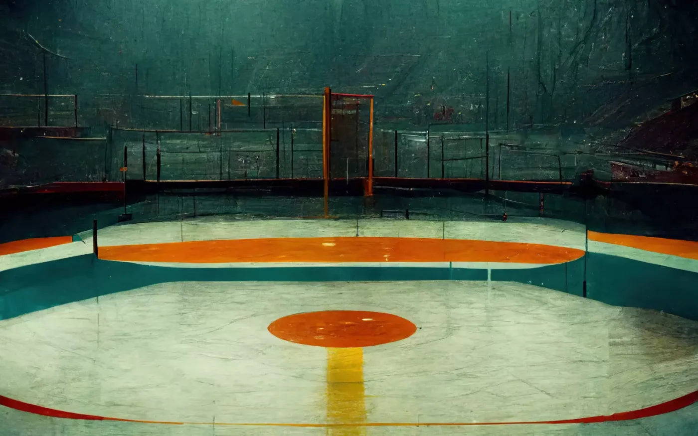 Hockey Rink 14X9 Ultracloth ( 168 X 108 Inch ) Backdrop
