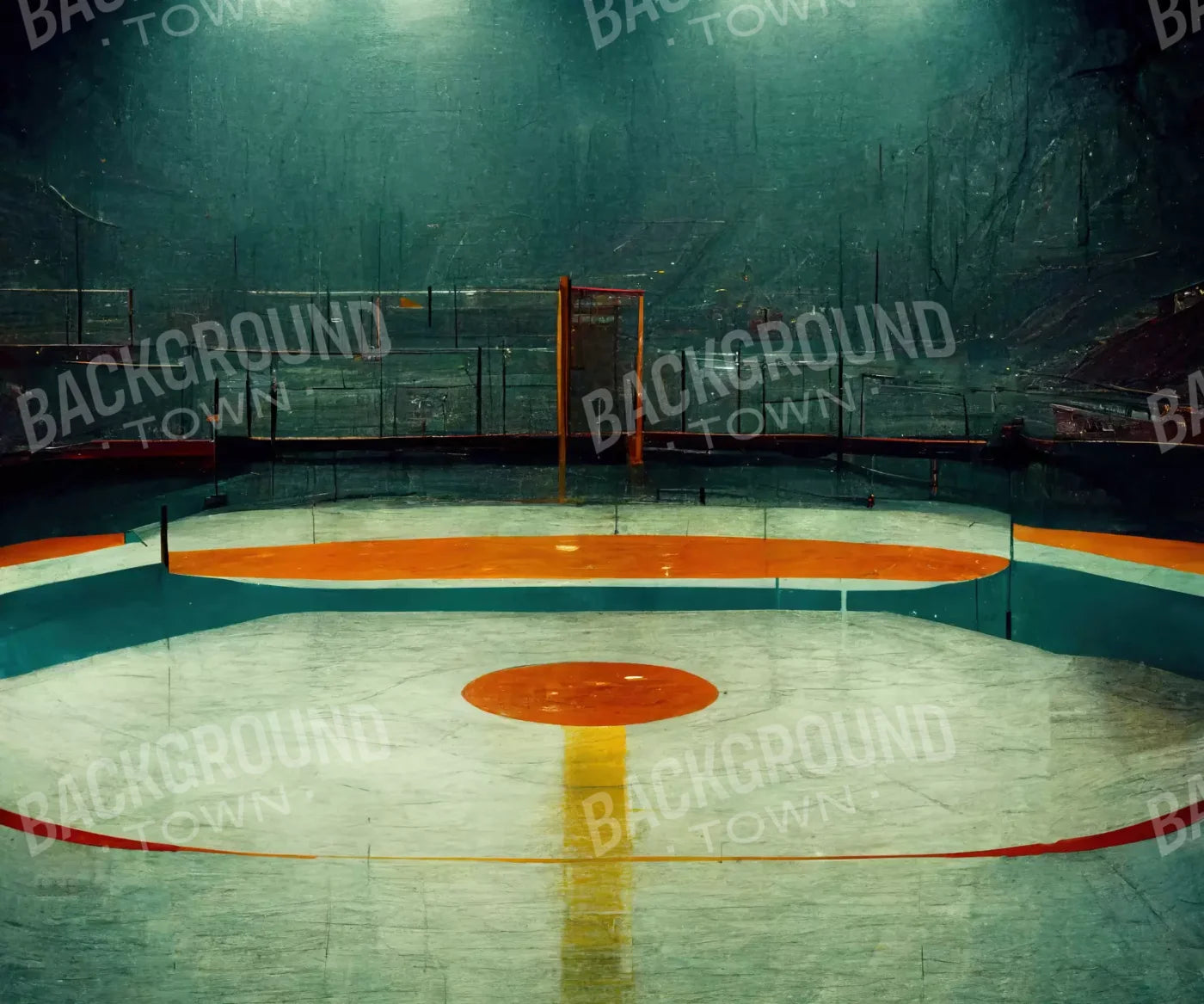 Hockey Rink 5X42 Fleece ( 60 X 50 Inch ) Backdrop