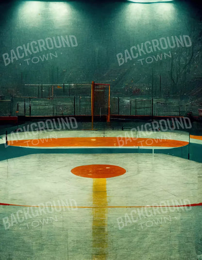 Hockey Rink 6X8 Fleece ( 72 X 96 Inch ) Backdrop