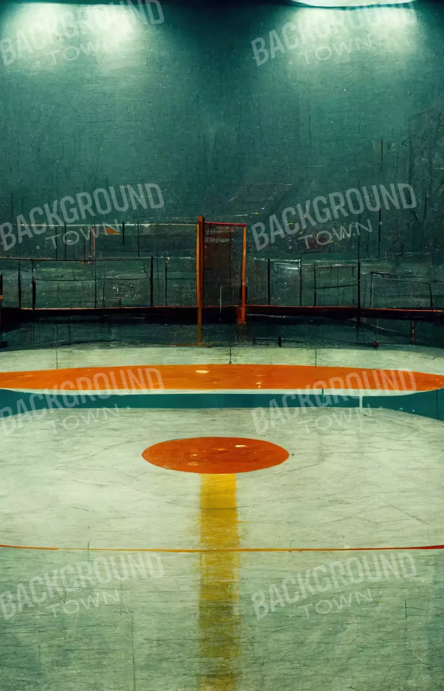 Hockey Rink 8X12 Ultracloth ( 96 X 144 Inch ) Backdrop